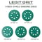 Legit Grit 5 Inch Sand paper Disc, 8-Hole, Mixed Grit - Sample, GRITS: 80/120/150/180/220 2 of each, 10PK LG5-8SAMP1-10 - alternate 1